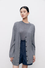 Charger l'image dans la galerie, Deluxe Mini Cable Merino Wool Knit Cardigan