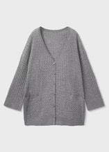 Charger l'image dans la galerie, Deluxe Mini Cable Merino Wool Knit Cardigan