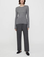 将图片加载到图库查看器,Cable Merino Wool Round Neck Long Sleeve Sweater