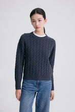 Cargar imagen en el visor de la galería, Sharon Cable Knit Premier Cashmere Silk Sweater