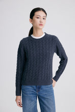 Cargar imagen en el visor de la galería, Sharon Cable Knit Premier Cashmere Silk Sweater