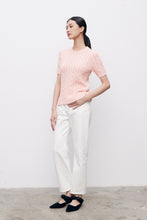 Load image into Gallery viewer, Charlotte Cable Knit Short-Sleeve Sweater