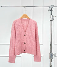 Load image into Gallery viewer, Monet Wool & Cashmere Cable Knit Cardigan