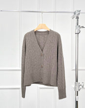 Load image into Gallery viewer, Monet Wool & Cashmere Cable Knit Cardigan