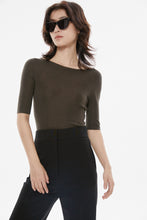 Load image into Gallery viewer, Carol Seamless Super Fine Merino Boat Neck Top