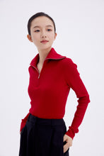 Load image into Gallery viewer, Felix Merino Wool Zip-Up Knit Long Sleeve