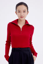 Load image into Gallery viewer, Felix Merino Wool Zip-Up Knit Long Sleeve
