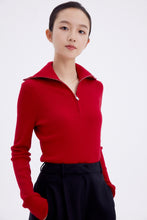 Load image into Gallery viewer, Felix Merino Wool Zip-Up Knit Long Sleeve