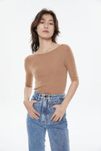 Load image into Gallery viewer, Carol Seamless Super Fine Merino Boat Neck Top