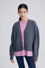 Cargar imagen en el visor de la galería, Melange Premier Merino Wool Open Cardigan