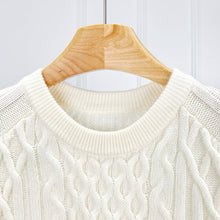 Cargar imagen en el visor de la galería, Tanya Wool and Cashmere Cable Knit Sweater