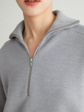 画像をギャラリービューアに読み込む, ÀIMAI Zip-neck High-density Wool Sweater
