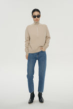 画像をギャラリービューアに読み込む, ÀIMAI Zip-neck High-density Wool Sweater