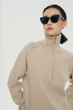 画像をギャラリービューアに読み込む, ÀIMAI Zip-neck High-density Wool Sweater