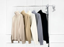 画像をギャラリービューアに読み込む, ÀIMAI Zip-neck High-density Wool Sweater