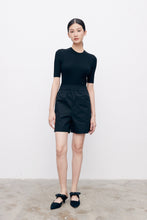 画像をギャラリービューアに読み込む, MONA Merino Wool and Mulberry Silk Round Neck Knitted Short Sleeve