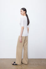画像をギャラリービューアに読み込む, MONA Merino Wool and Mulberry Silk Round Neck Knitted Short Sleeve