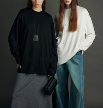 Load image into Gallery viewer, ANDREA Acetate Wool Round Neck Long Sleeve T-shirt