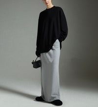 Load image into Gallery viewer, ANDREA Acetate Wool Round Neck Long Sleeve T-shirt