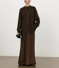 Load image into Gallery viewer, ANDREA Acetate Wool Round Neck Long Sleeve T-shirt