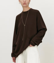 Load image into Gallery viewer, ANDREA Acetate Wool Round Neck Long Sleeve T-shirt