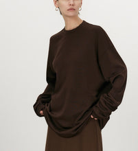 Load image into Gallery viewer, ANDREA Acetate Wool Round Neck Long Sleeve T-shirt