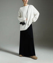 Load image into Gallery viewer, ANDREA Acetate Wool Round Neck Long Sleeve T-shirt