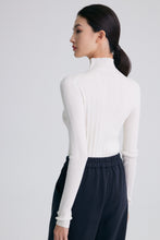 将图片加载到图库查看器,NARANO Wool Waffle Knit Turtleneck