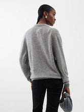 将图片加载到图库查看器,Jo V Neck Vintage Polo Cashmere Sweater