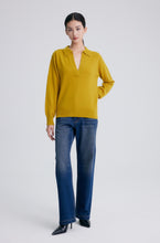 将图片加载到图库查看器,Jo V Neck Vintage Polo Cashmere Sweater