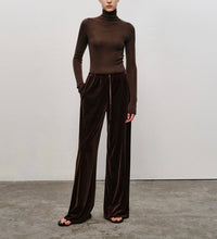 Load image into Gallery viewer, Jolie Velvet Wide-Leg Pants