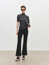 Load image into Gallery viewer, Olivia Seamless Superfine Merino Wool Mock Neck Short Sleeves — The Art of Perfect Form