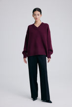 Load image into Gallery viewer, Davion Premium Pure Cashmere V-Neck Sweater — The Geometry of Quiet Strength