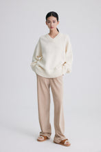 Load image into Gallery viewer, Davion Premium Pure Cashmere V-Neck Sweater — The Geometry of Quiet Strength