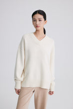 Load image into Gallery viewer, Davion Premium Pure Cashmere V-Neck Sweater — The Geometry of Quiet Strength