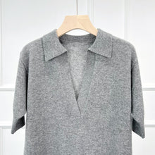 将图片加载到图库查看器,Jo Premier Cashmere Polo Neck Short Sleeve Sweater