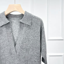 将图片加载到图库查看器,Jo Premier Cashmere Polo Neck Short Sleeve Sweater