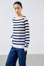 将图片加载到图库查看器,ÀIMAI JPG Classic Vitage Strip Merino Sweater
