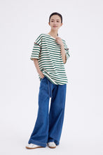 将图片加载到图库查看器,ÀIMAI Seashell Scalloped-Edge Striped T-Shirt