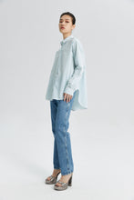 Charger l'image dans la galerie, Capri Green and White Striped Shirt