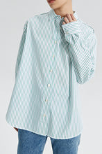 Charger l'image dans la galerie, Capri Green and White Striped Shirt