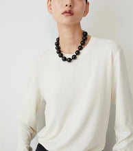 Load image into Gallery viewer, Cashfeel Round Neck Long Sleeve T-Shirt