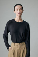 Load image into Gallery viewer, Cashfeel Round Neck Long Sleeve T-Shirt