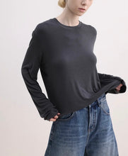 Load image into Gallery viewer, Cashfeel Round Neck Long Sleeve T-Shirt