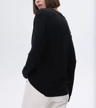 Load image into Gallery viewer, Cashfeel Round Neck Long Sleeve T-Shirt