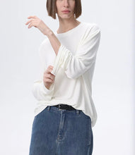 Load image into Gallery viewer, Cashfeel Round Neck Long Sleeve T-Shirt