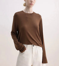 Load image into Gallery viewer, Cashfeel Round Neck Long Sleeve T-Shirt