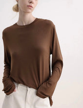 Load image into Gallery viewer, Cashfeel Round Neck Long Sleeve T-Shirt