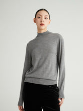 Load image into Gallery viewer, Druyes Half-Turtleneck Ultra-Fine Merino Wool Knit Sweater