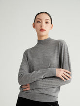 Load image into Gallery viewer, Druyes Half-Turtleneck Ultra-Fine Merino Wool Knit Sweater